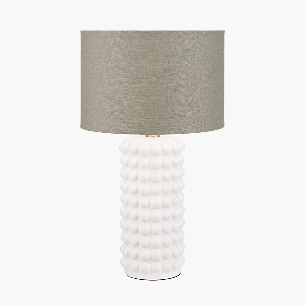 Sohan White Bobbled Ceramic Tall Table Lamp - Base Only